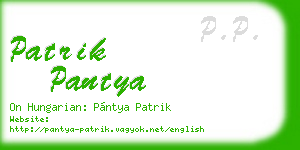 patrik pantya business card